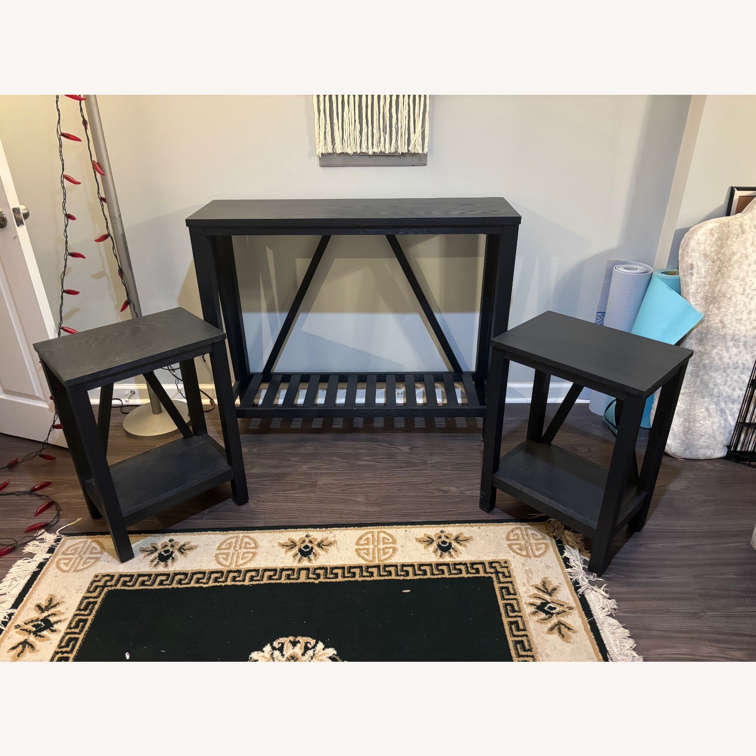 Espresso Wood Table Set - image-1