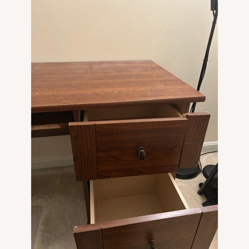 Used Sauder Dark Brown Wood Desk for sale on AptDeco