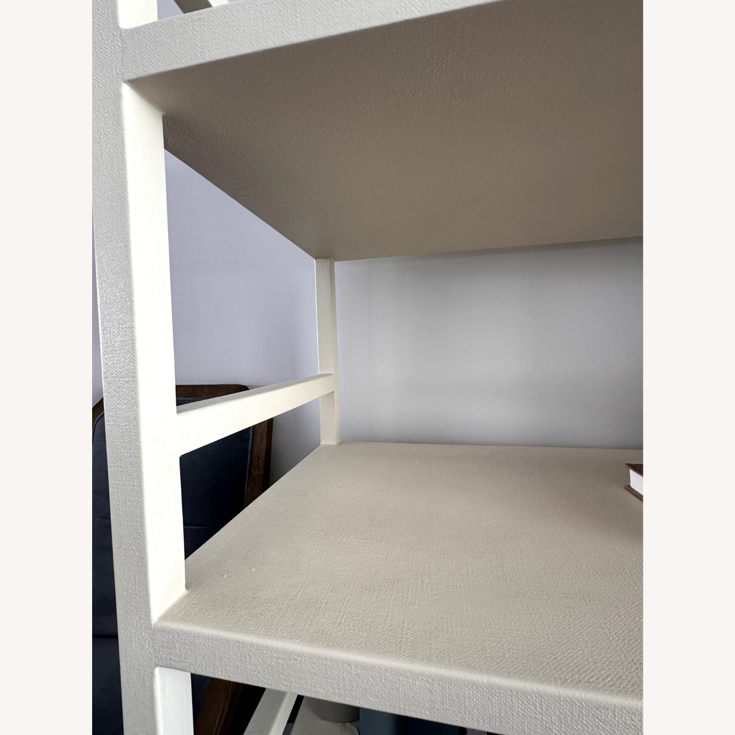 Made Goods Cream Faux Raffia Bookcase - image-1