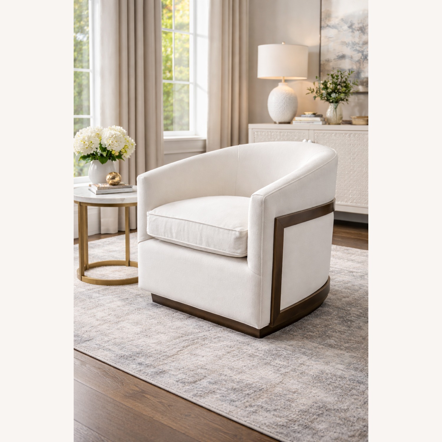 RH Reginald Swivel Chair - image-0