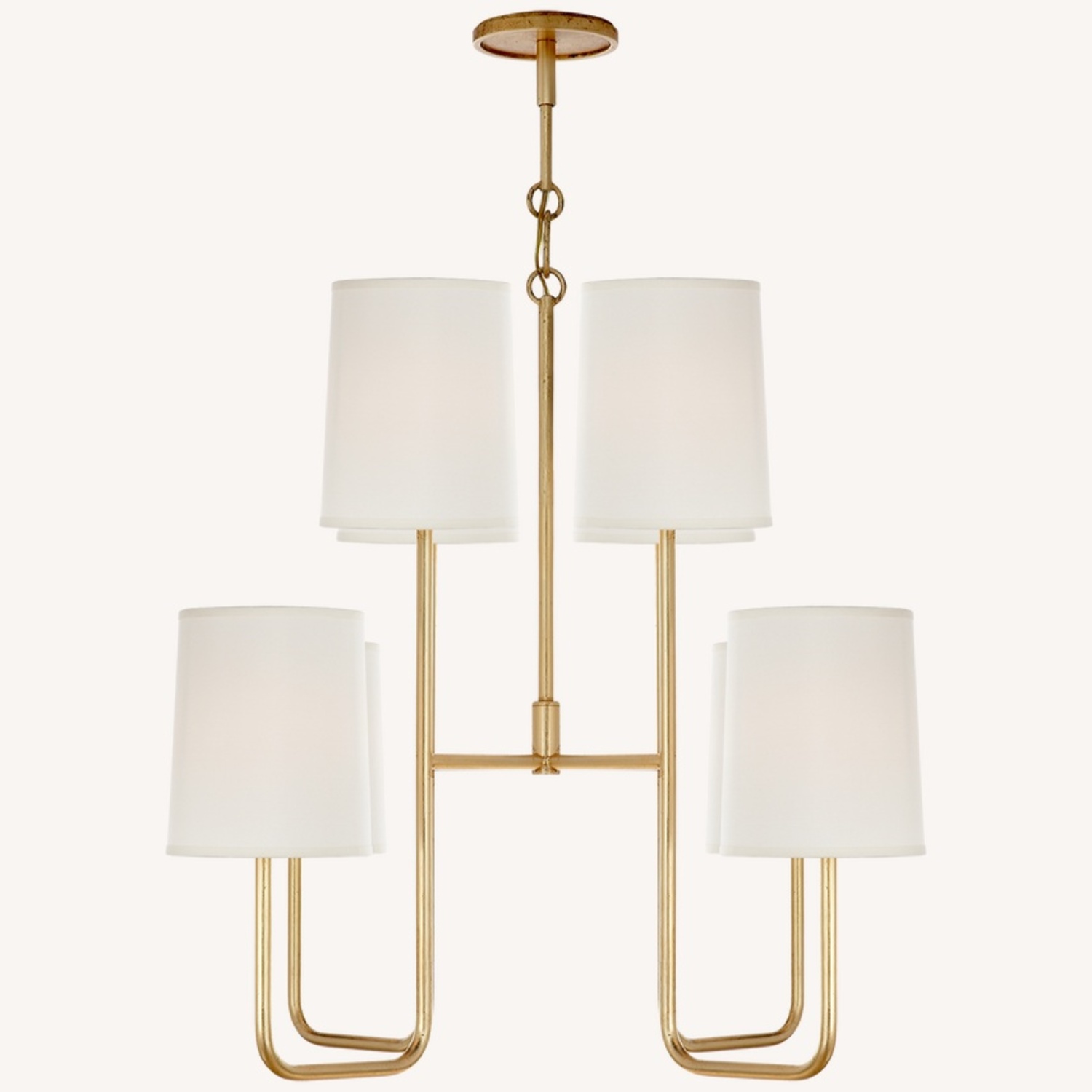 Visual Comfort Go Lightly Brass Chandelier - image-4