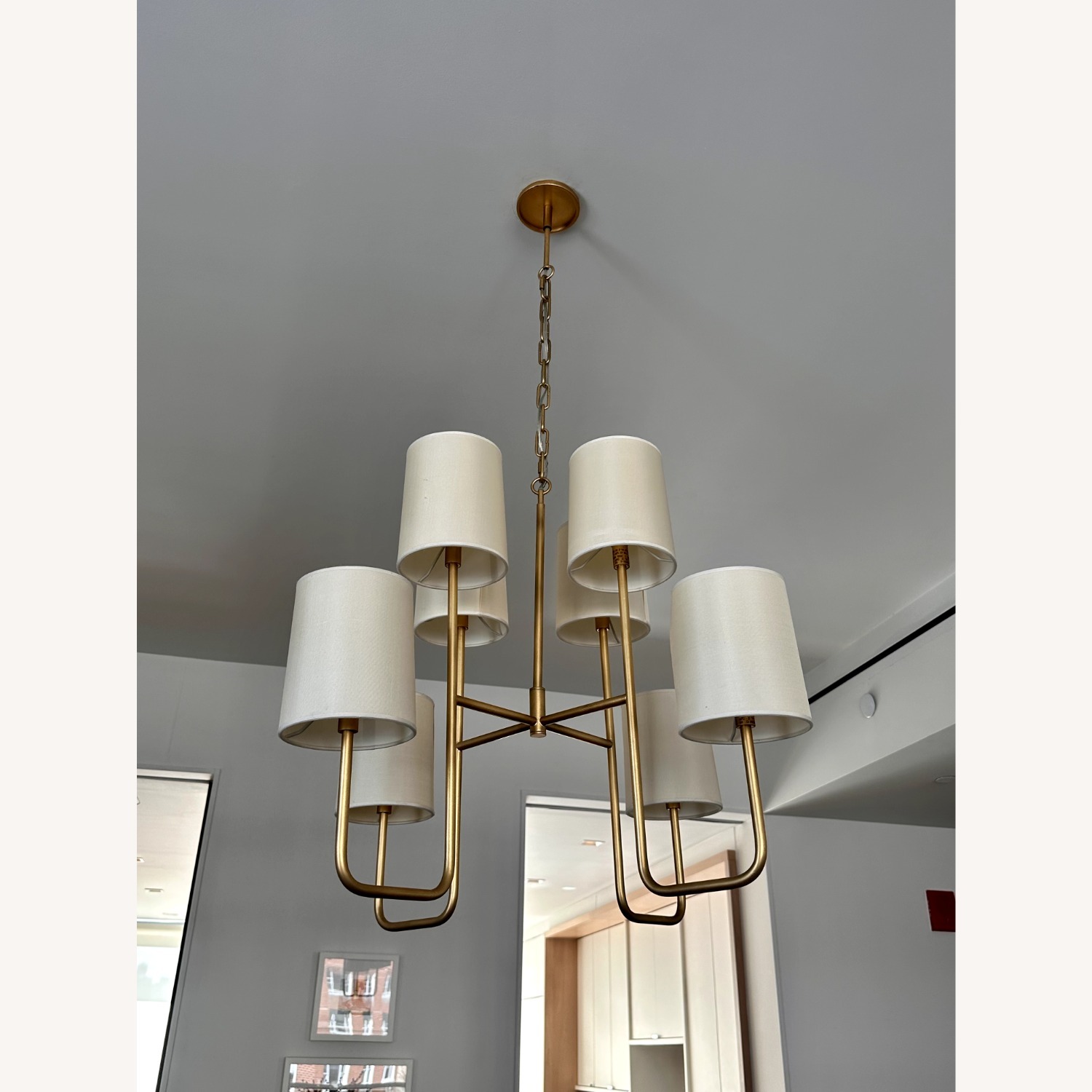 Visual Comfort Go Lightly Brass Chandelier - image-2