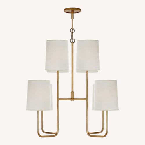 Used Visual Comfort Go Lightly Brass Chandelier for sale on AptDeco