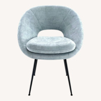 West Elm Orb Blue Velvet Dining Chairs