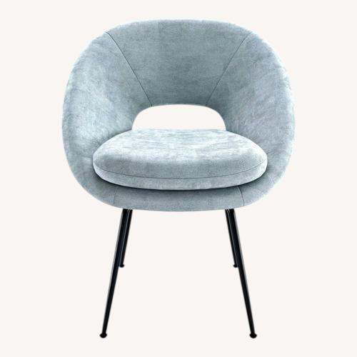 Used West Elm Orb Blue Velvet Dining Chairs for sale on AptDeco