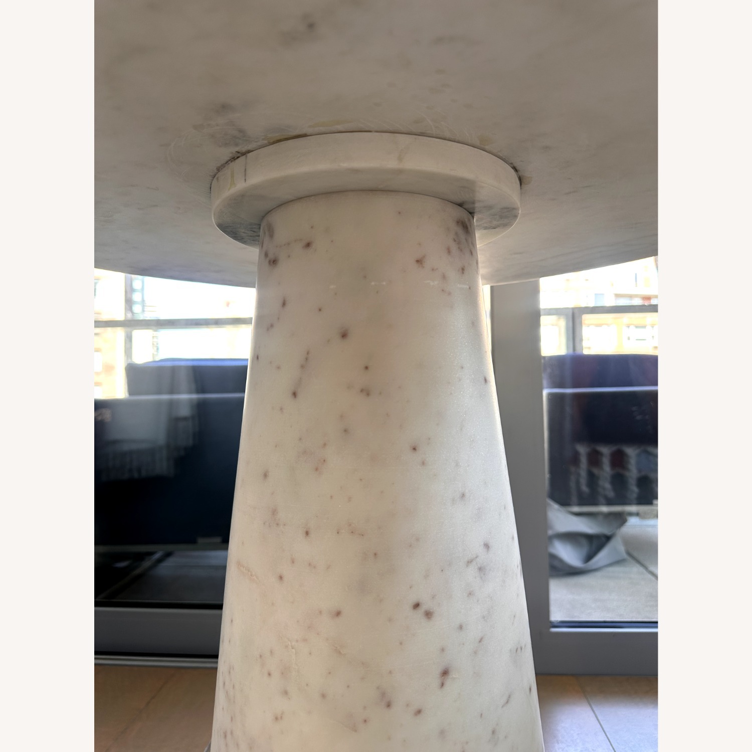 Solid Marble Round Side Table - image-4