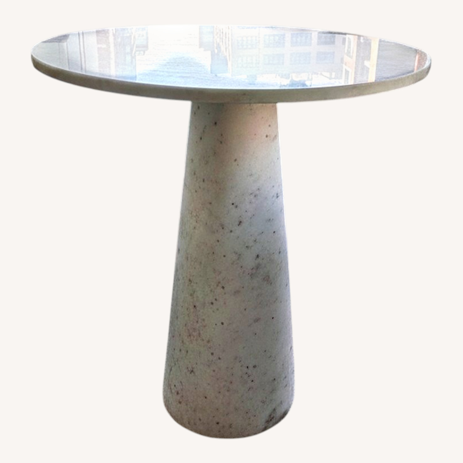 Solid Marble Round Side Table - image-0