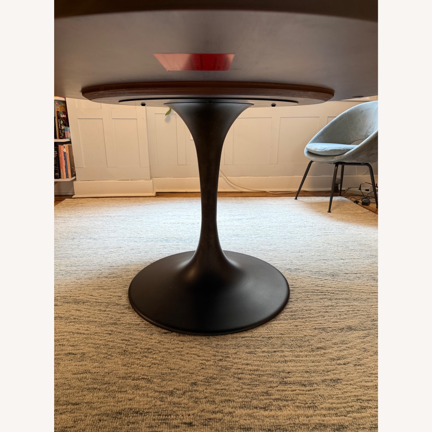 Williams Sonoma Dark Brown Tulip Pedestal Dining Table - image-6