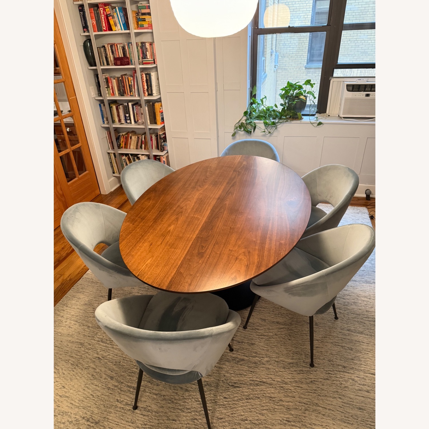 Williams Sonoma Dark Brown Tulip Pedestal Dining Table - image-9