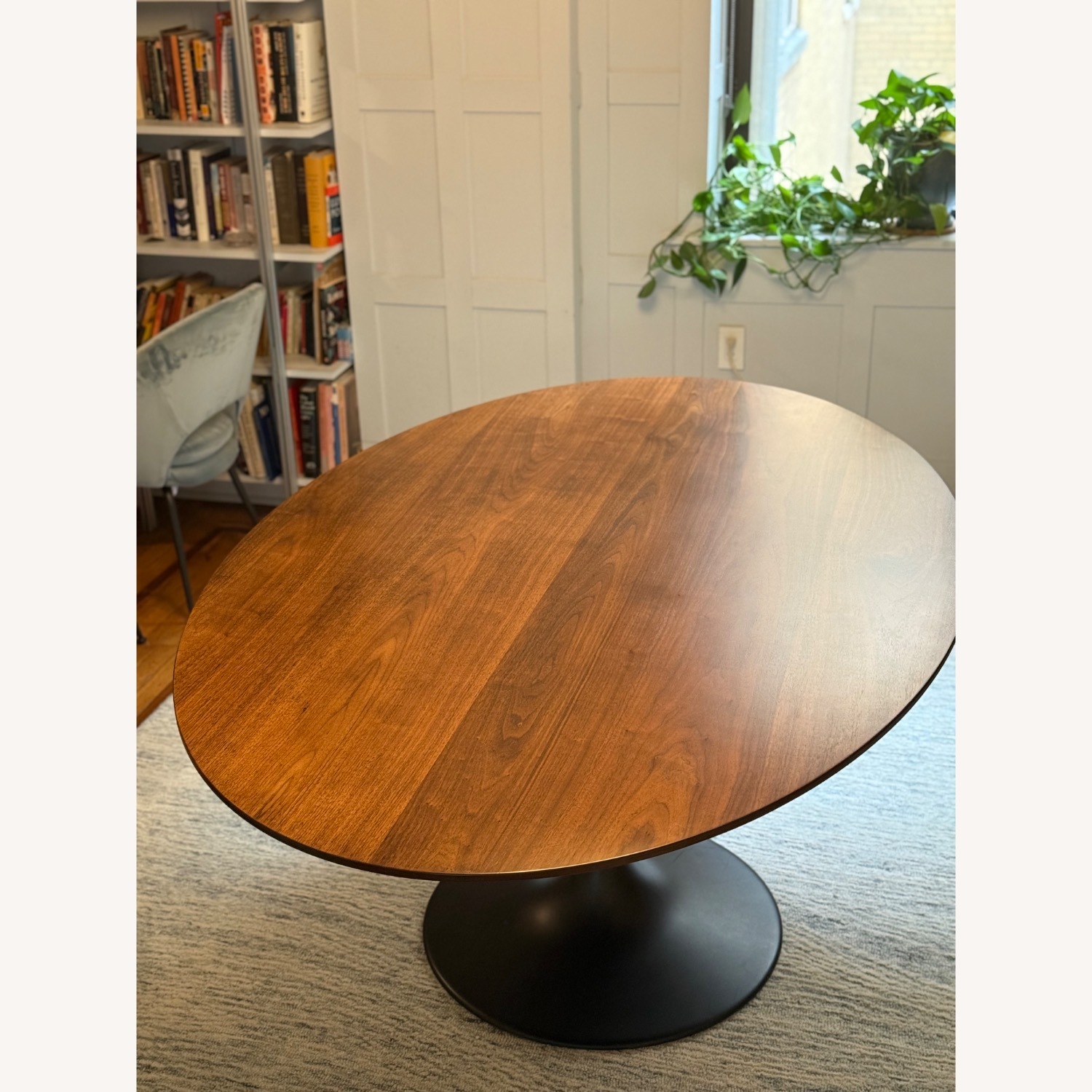 Williams Sonoma Dark Brown Tulip Pedestal Dining Table - image-2