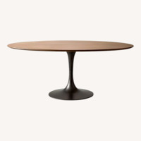 Williams Sonoma Dark Brown Tulip Pedestal Dining Table