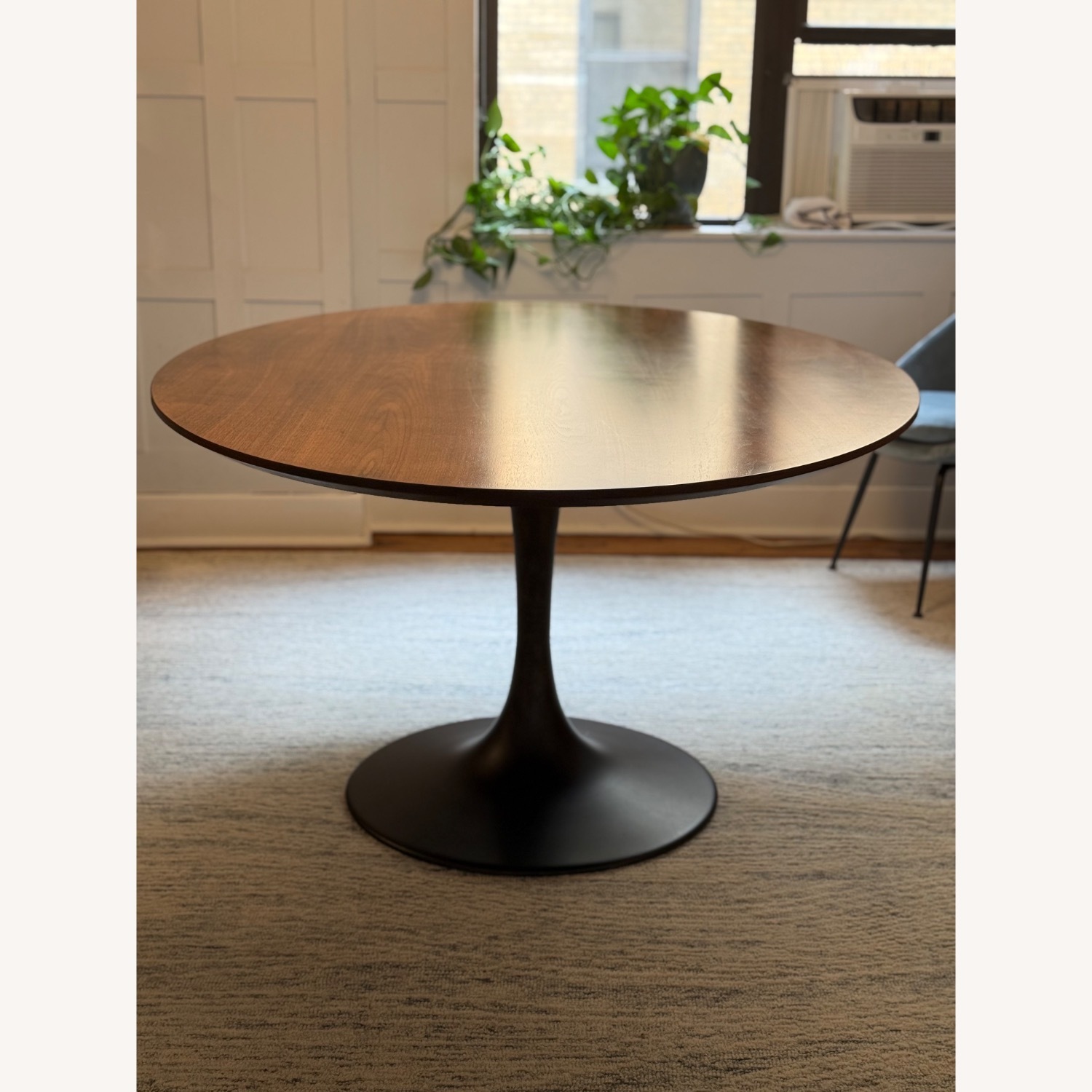 Williams Sonoma Dark Brown Tulip Pedestal Dining Table - image-1
