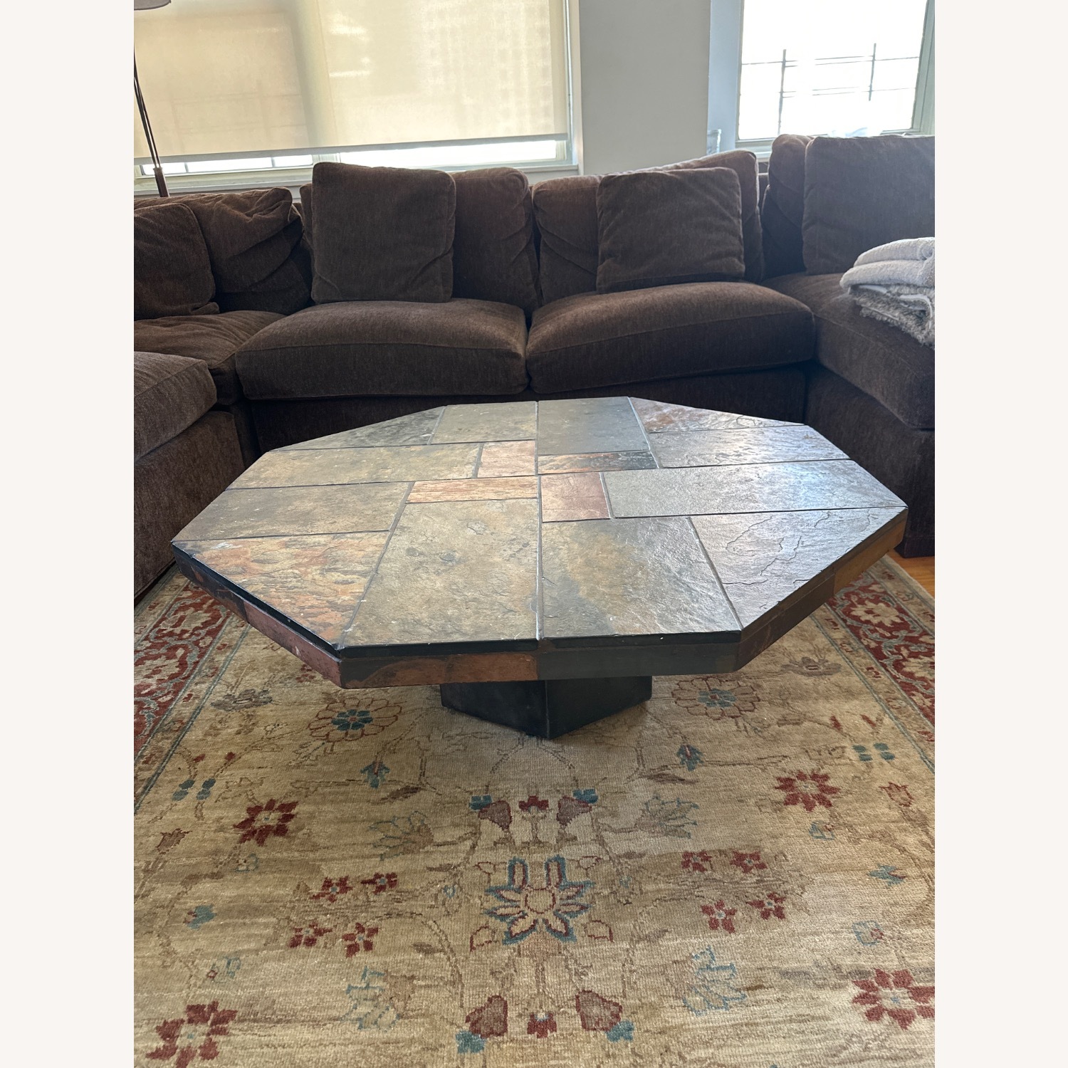 Vintage/Antique Dark Brown Coffee Table - image-1