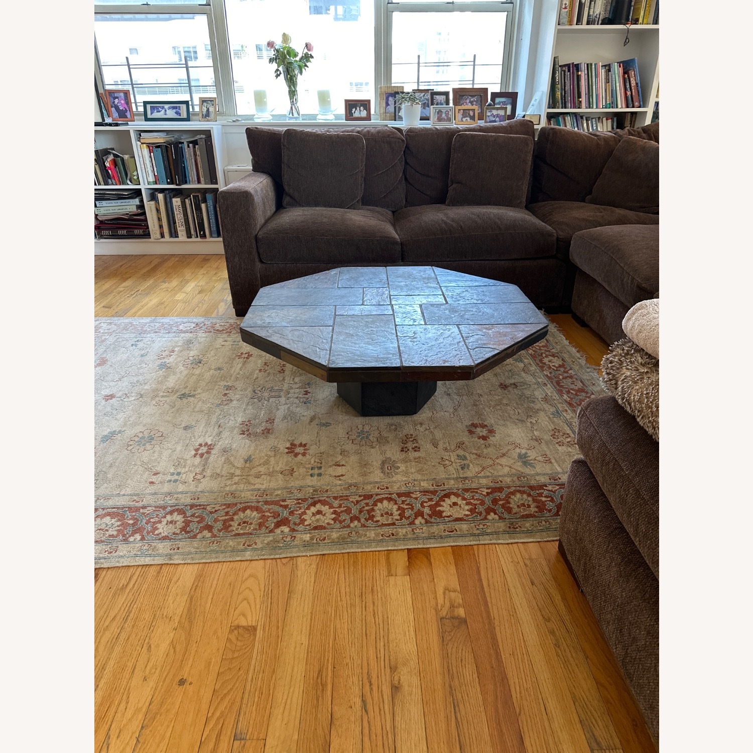 Vintage/Antique Dark Brown Coffee Table - image-2