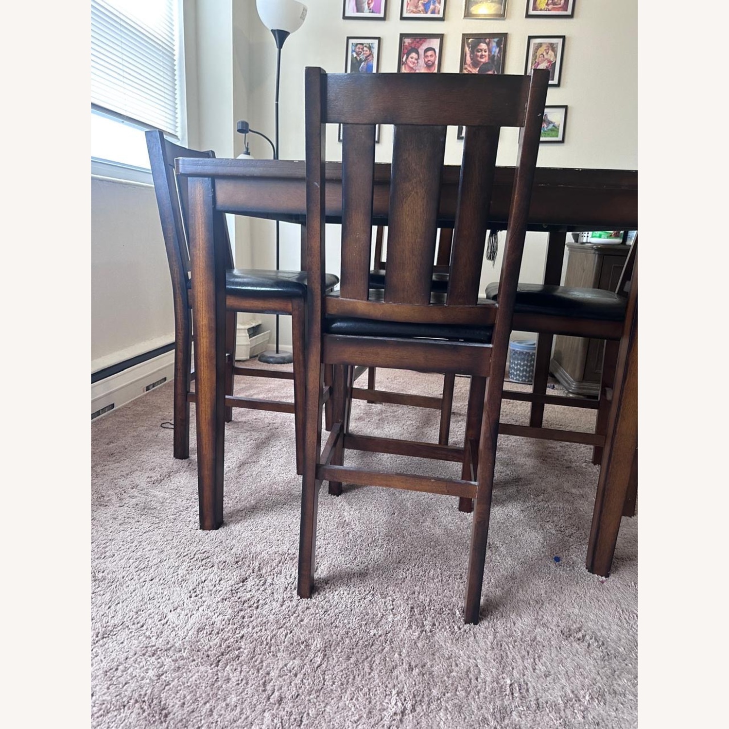 Raymour & Flanigan Dark Brown Wood Dining Table - image-3