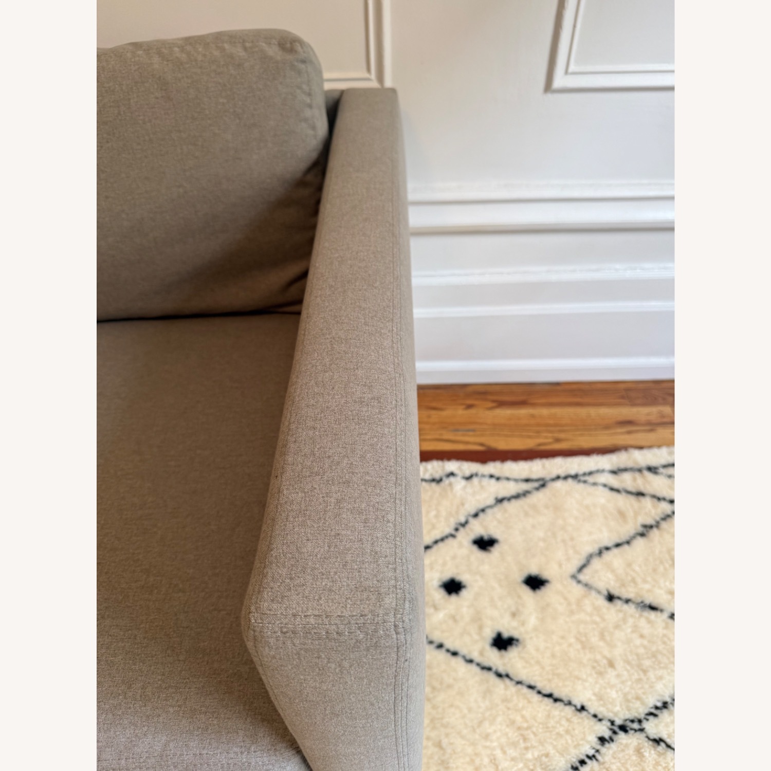 Thayer Coggin Light Gray Fabric 3+ Seater Sofa - image-5