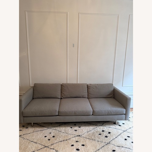 Used Thayer Coggin Light Gray Fabric 3+ Seater Sofa for sale on AptDeco