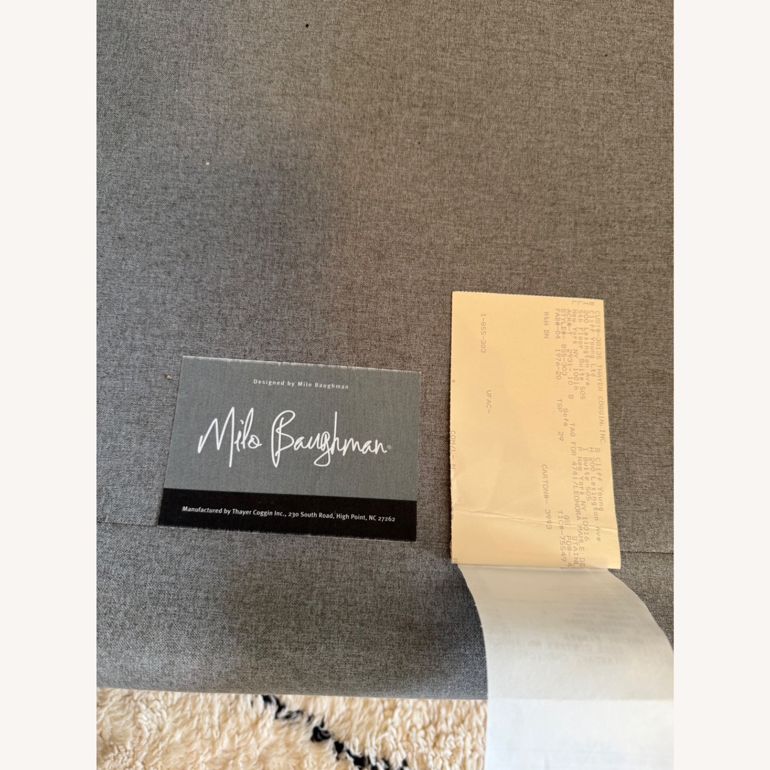 Thayer Coggin Light Gray Fabric 3+ Seater Sofa - image-7