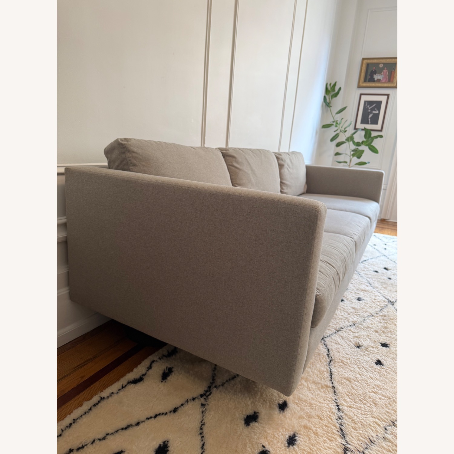 Thayer Coggin Light Gray Fabric 3+ Seater Sofa - image-2