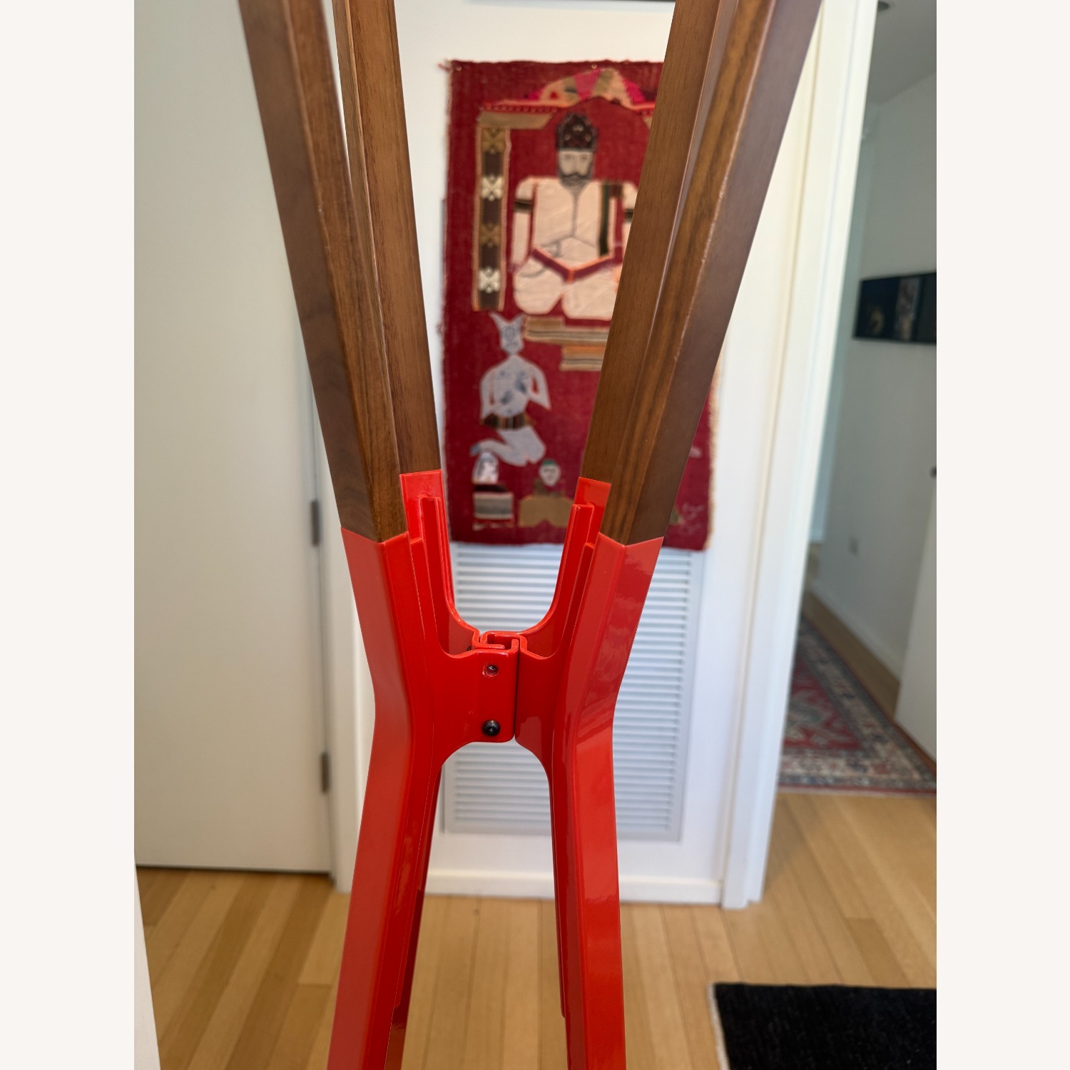 Blu Dot Splash Red Wood Coat Rack - image-2