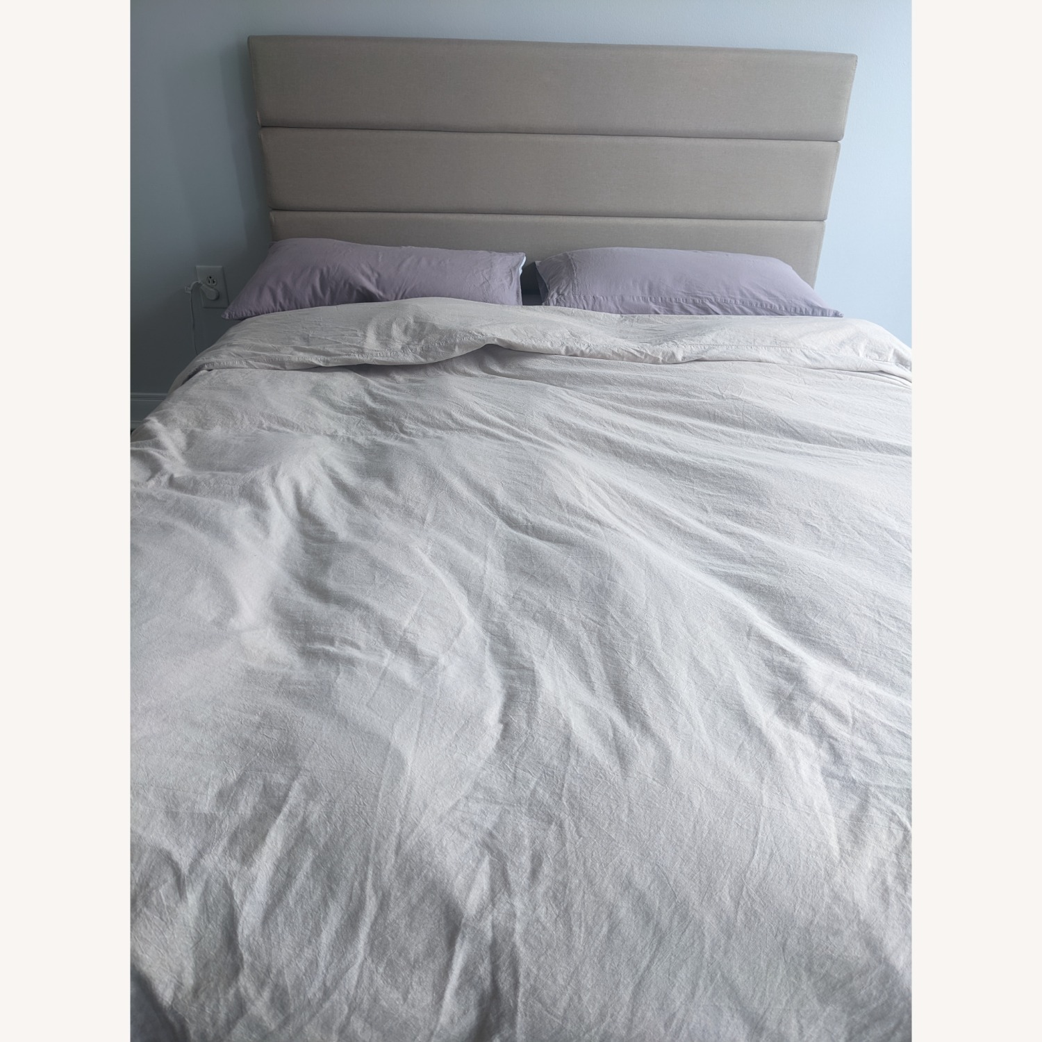 Fabric Queen Bed - Like New  - image-3