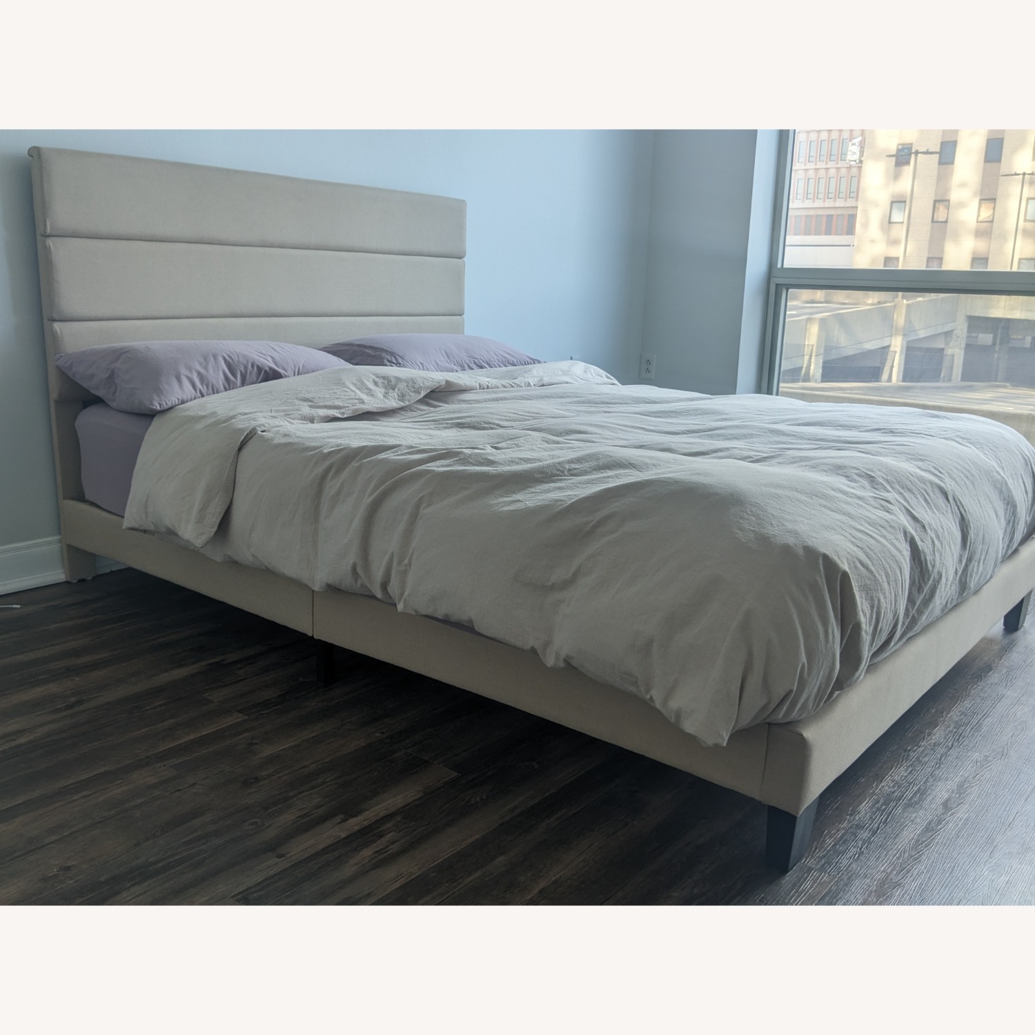 Fabric Queen Bed - Like New  - image-1