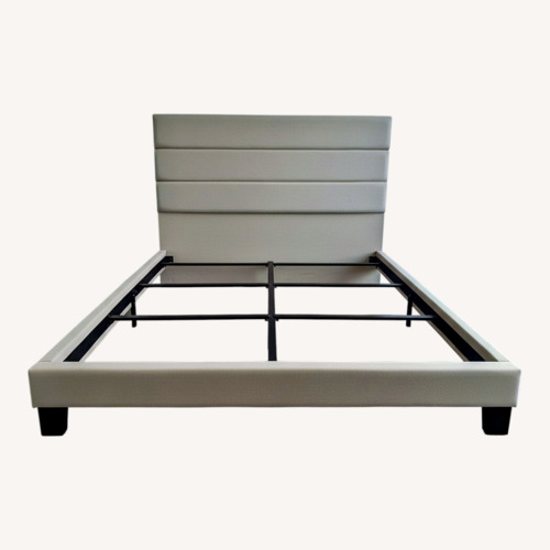 Used Fabric Queen Bed - Like New for sale on AptDeco