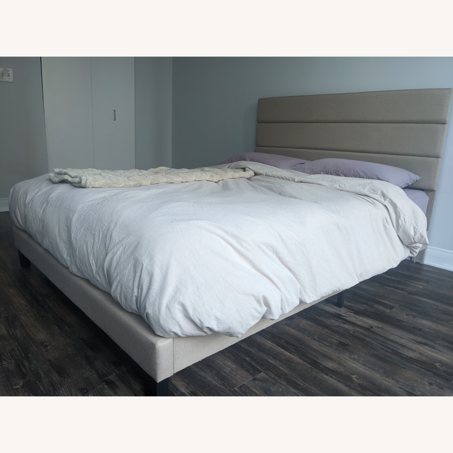 Fabric Queen Bed - Like New  - image-2