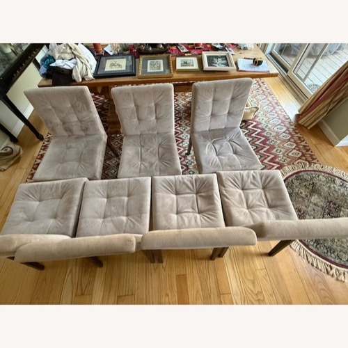 Used West Elm Tufted Suede Dining Chairs for sale on AptDeco