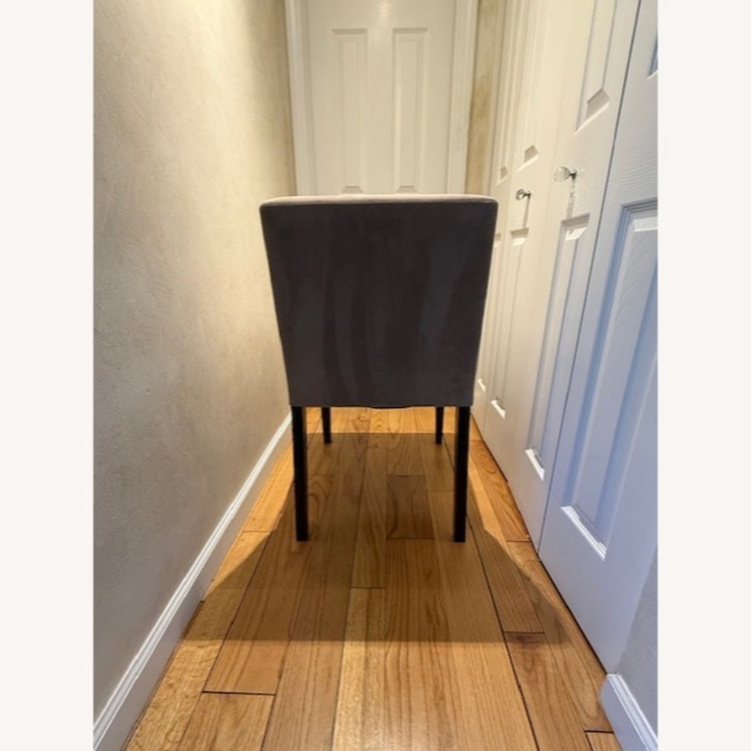 West Elm Tufted Suede Dining Chairs - image-7