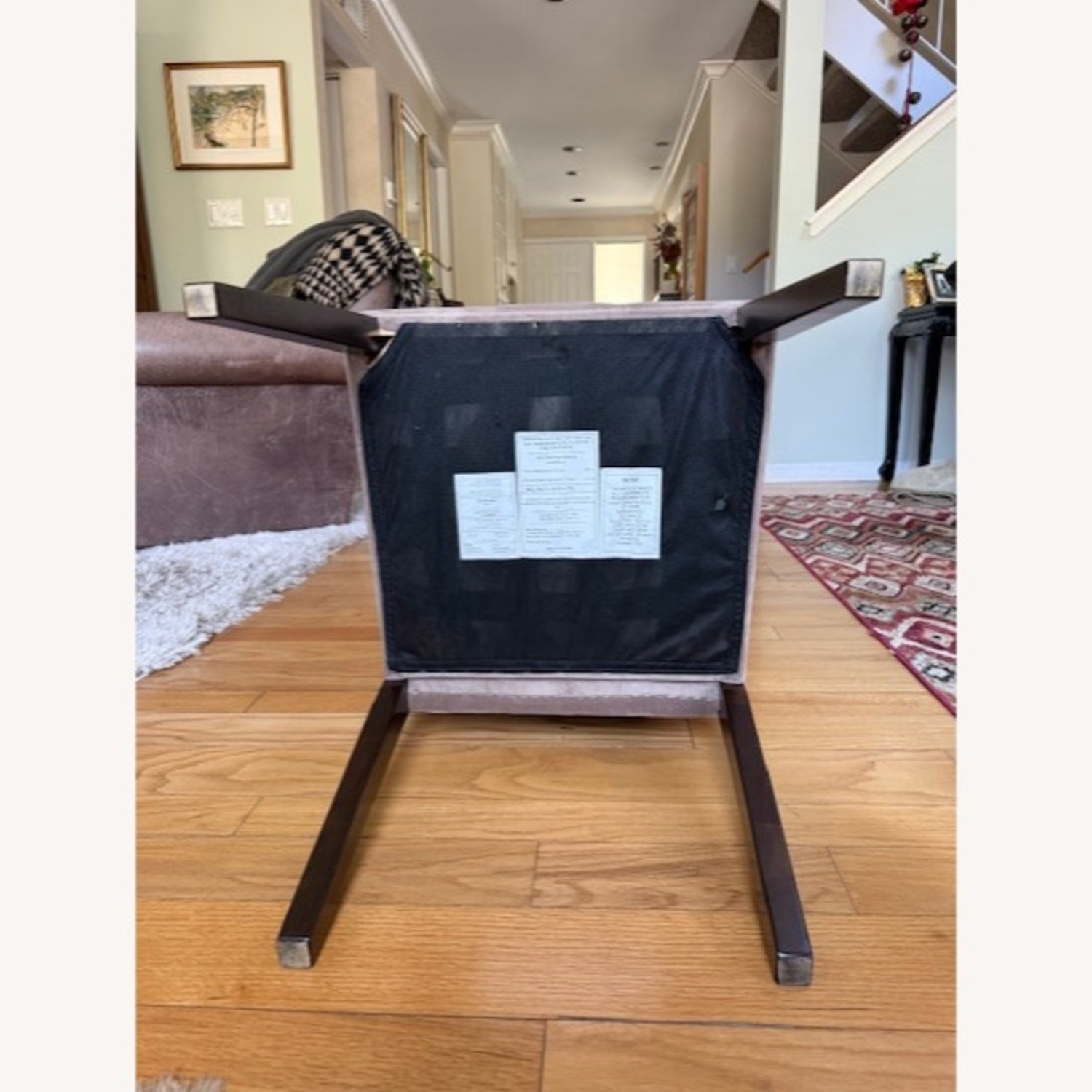 West Elm Tufted Suede Dining Chairs - image-6