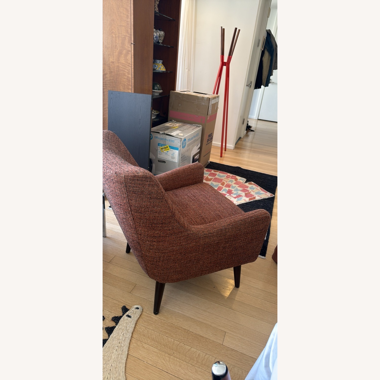 Room & Board Quinn Red Wood Armchair in Rust Red - image-2