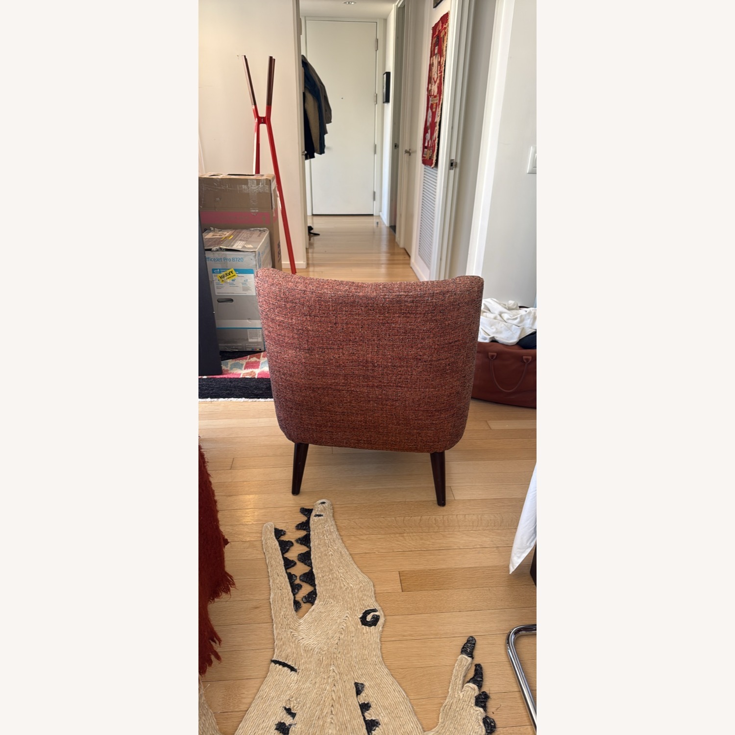 Room & Board Quinn Red Wood Armchair in Rust Red - image-3