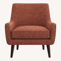 Room & Board Quinn Red Wood Armchair in Rust Red