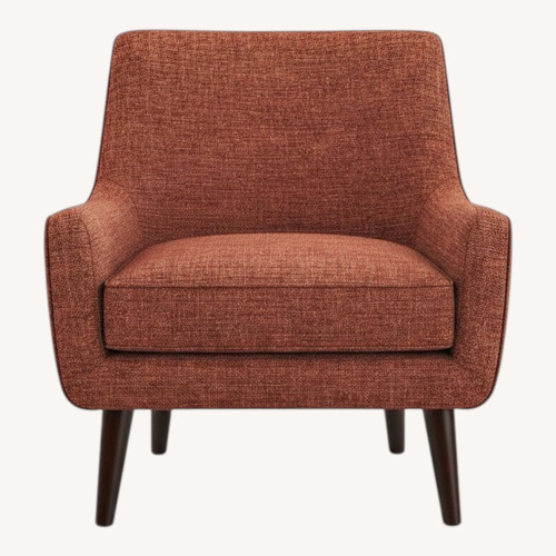 Used Room & Board Quinn Red Wood Armchair in Rust Red for sale on AptDeco