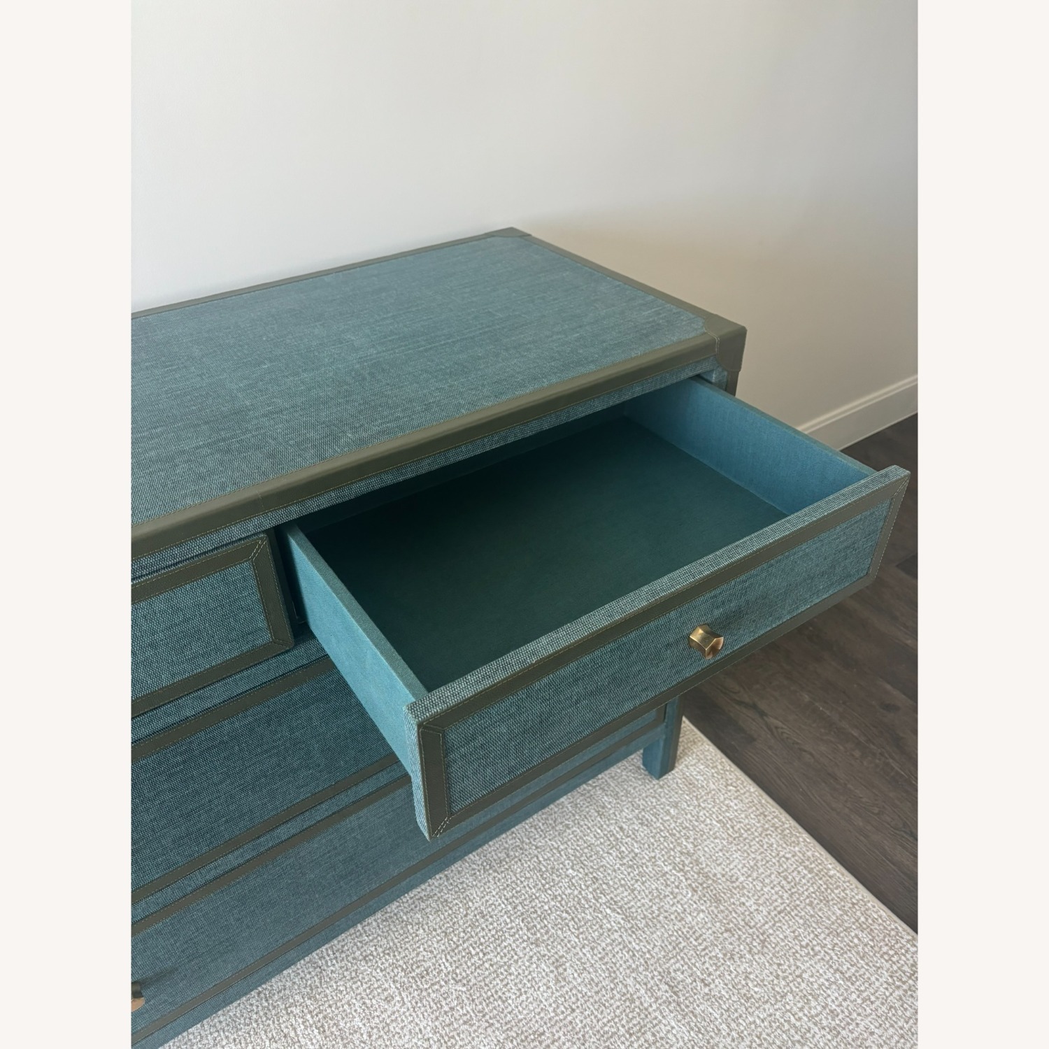 Made Goods Bespoke Blue Fabric Dresser - image-1