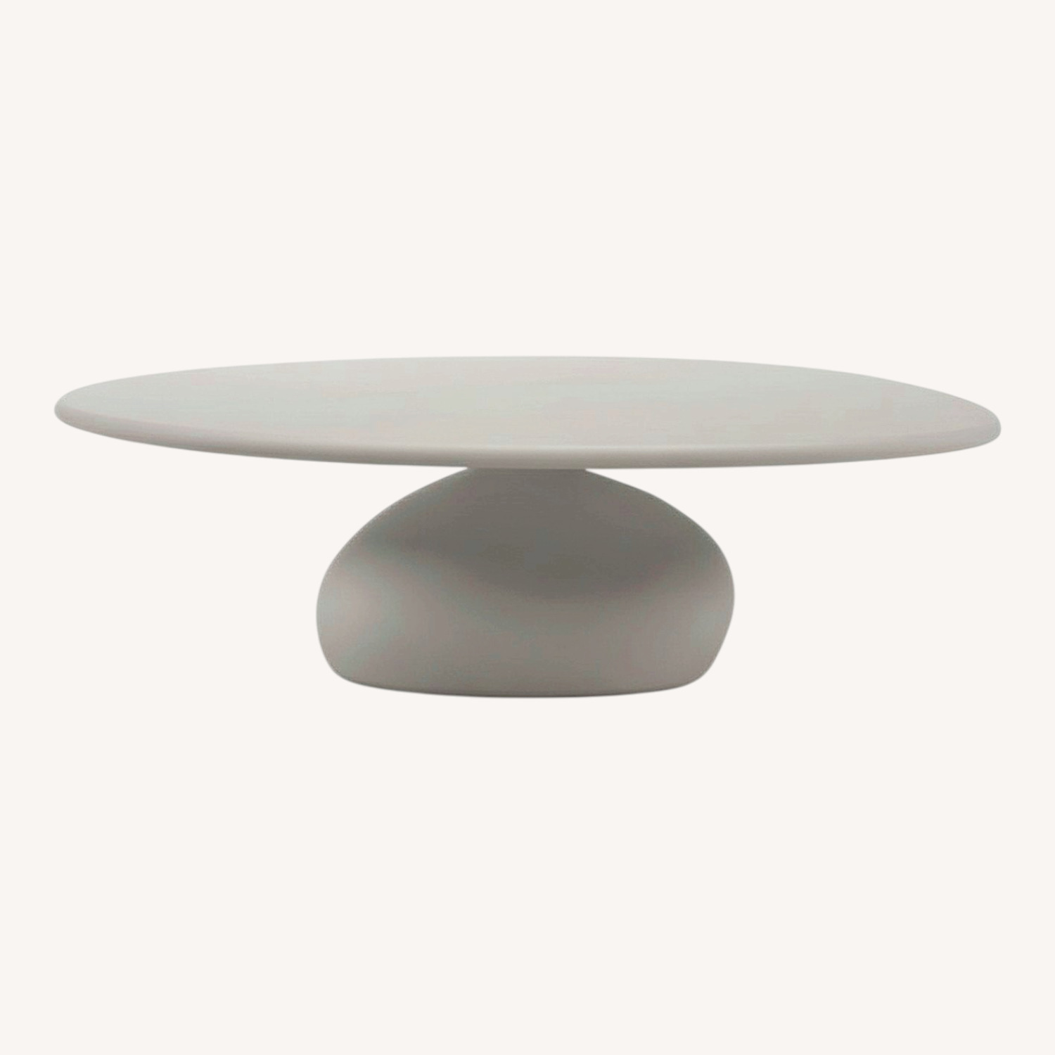 Modern White Stone Coffee Table (Sancal VESPER) - image-0