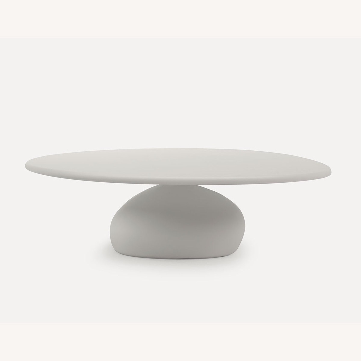 Modern White Stone Coffee Table (Sancal VESPER) - image-1