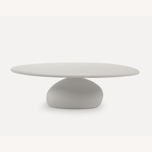 Used Modern White Stone Coffee Table (Sancal VESPER) for sale on AptDeco
