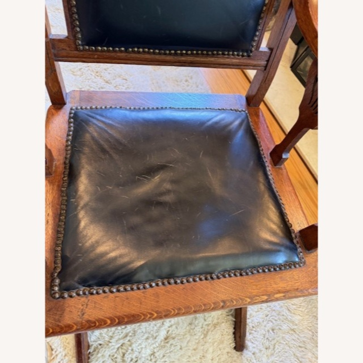 Vintage/Antique Dark Brown Wood Armchair - image-4