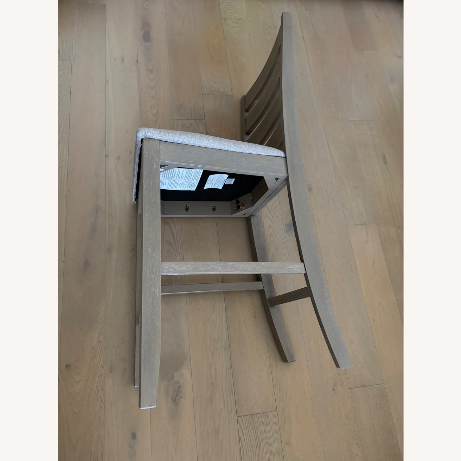 Macy's JGW Furniture Light Gray Fabric Stools - image-3