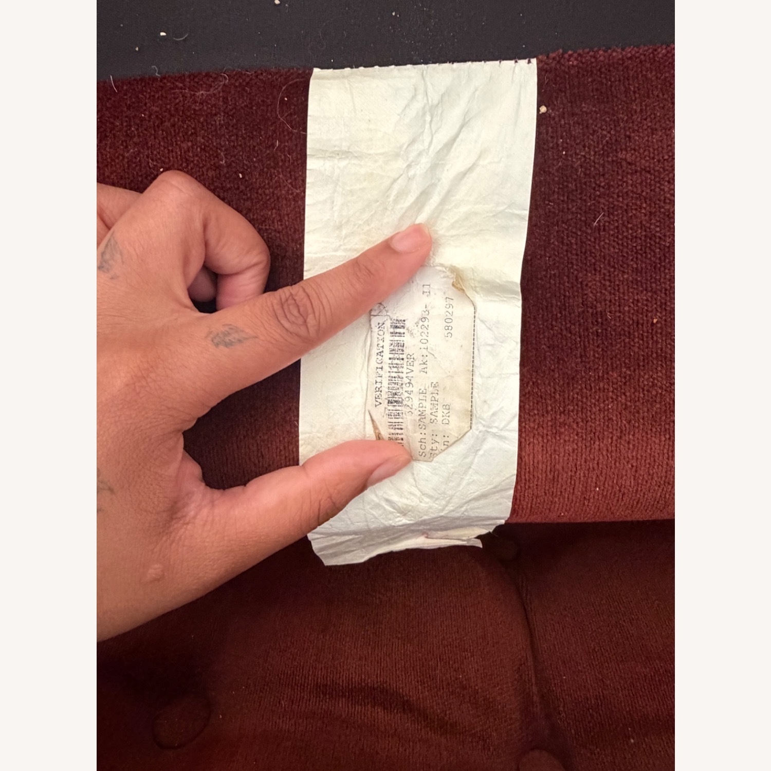 Arhaus Lennox 84" Upholstered Sofa in Carnival Oxblood - image-4