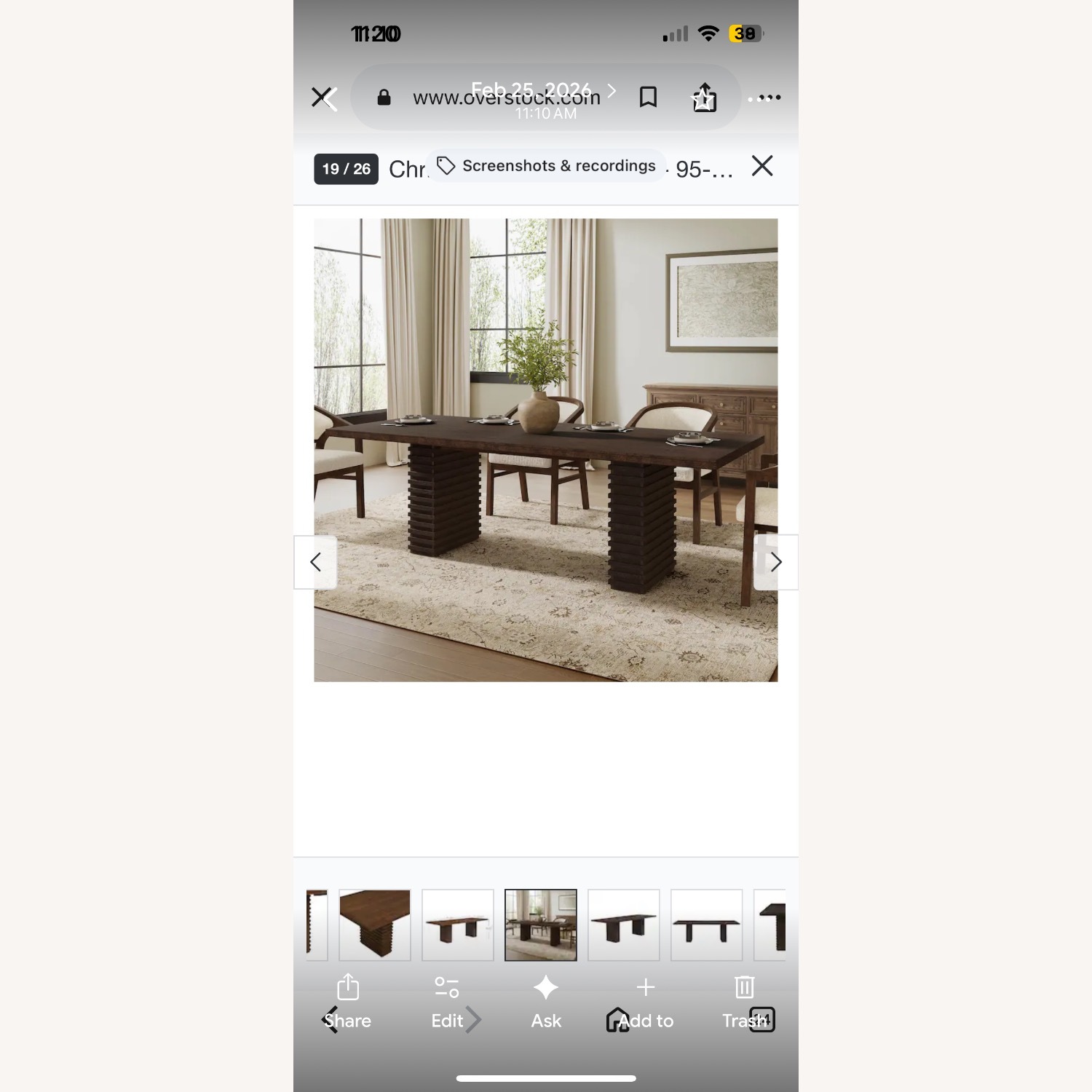 Christopher Knight Home Dark Brown Dining Table - image-5