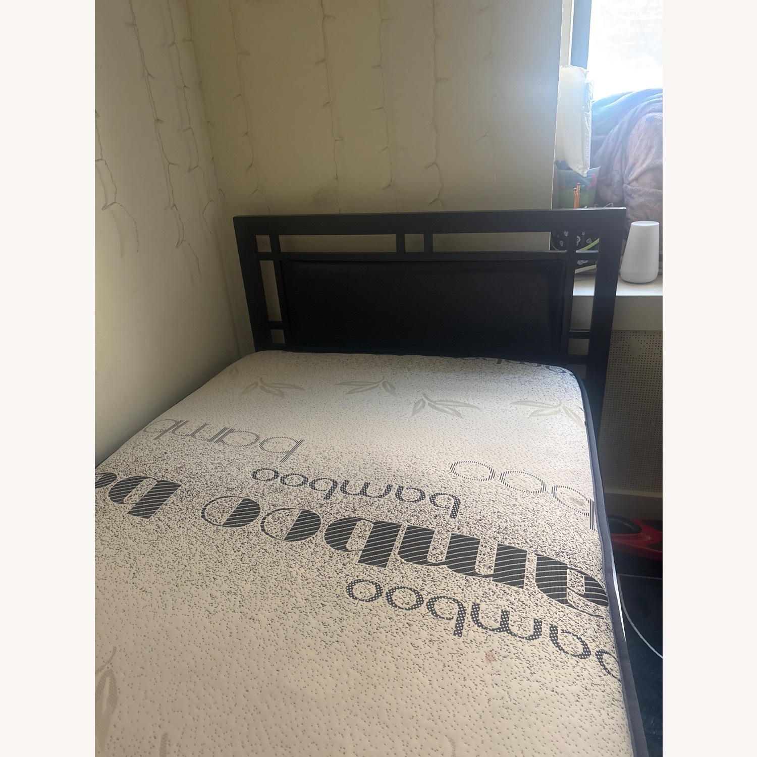 Totally Bamboo Black Leather Twin Bed - image-3