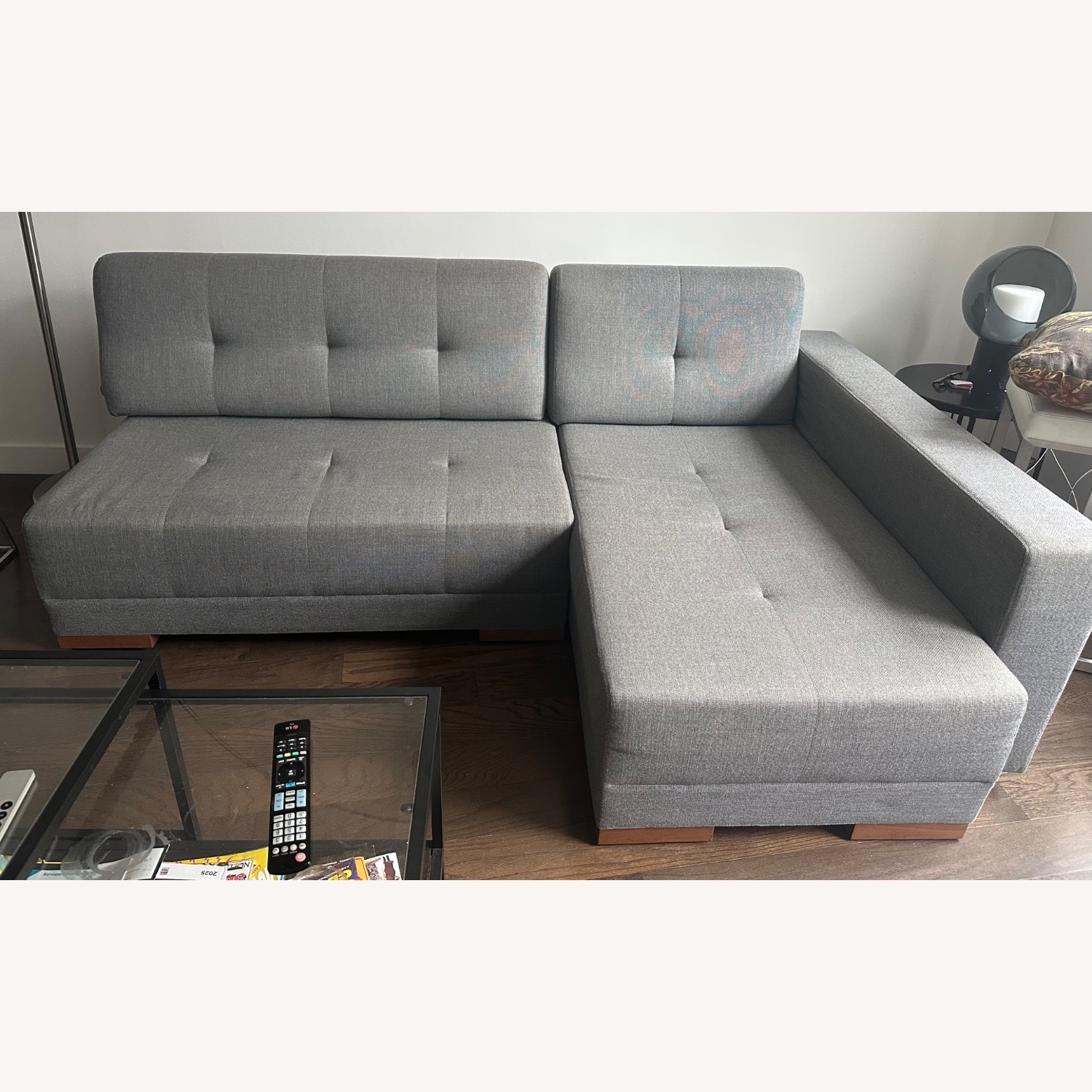 Lazzoni Light Gray Sleeper Sofa - image-1