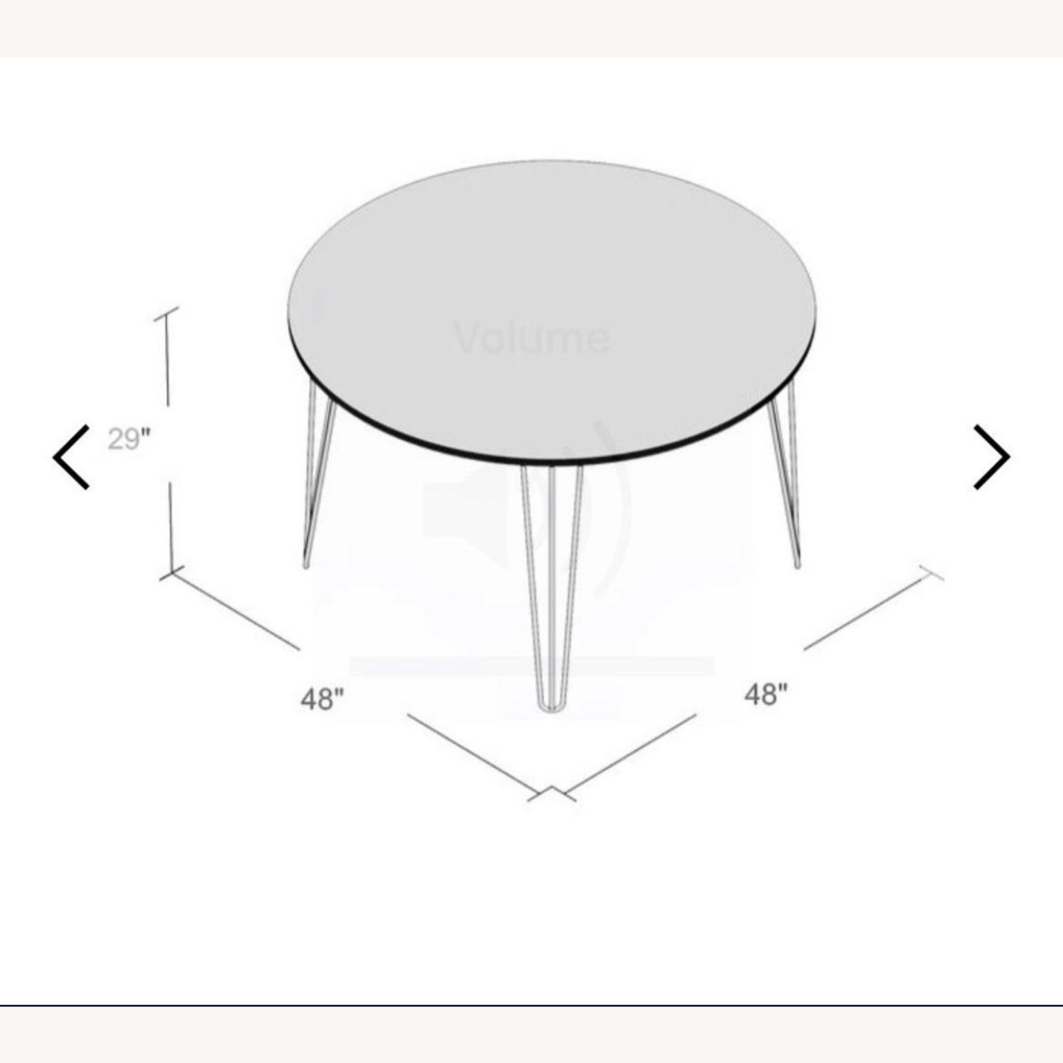Chaderick Round Metal Base Dining Table - image-4