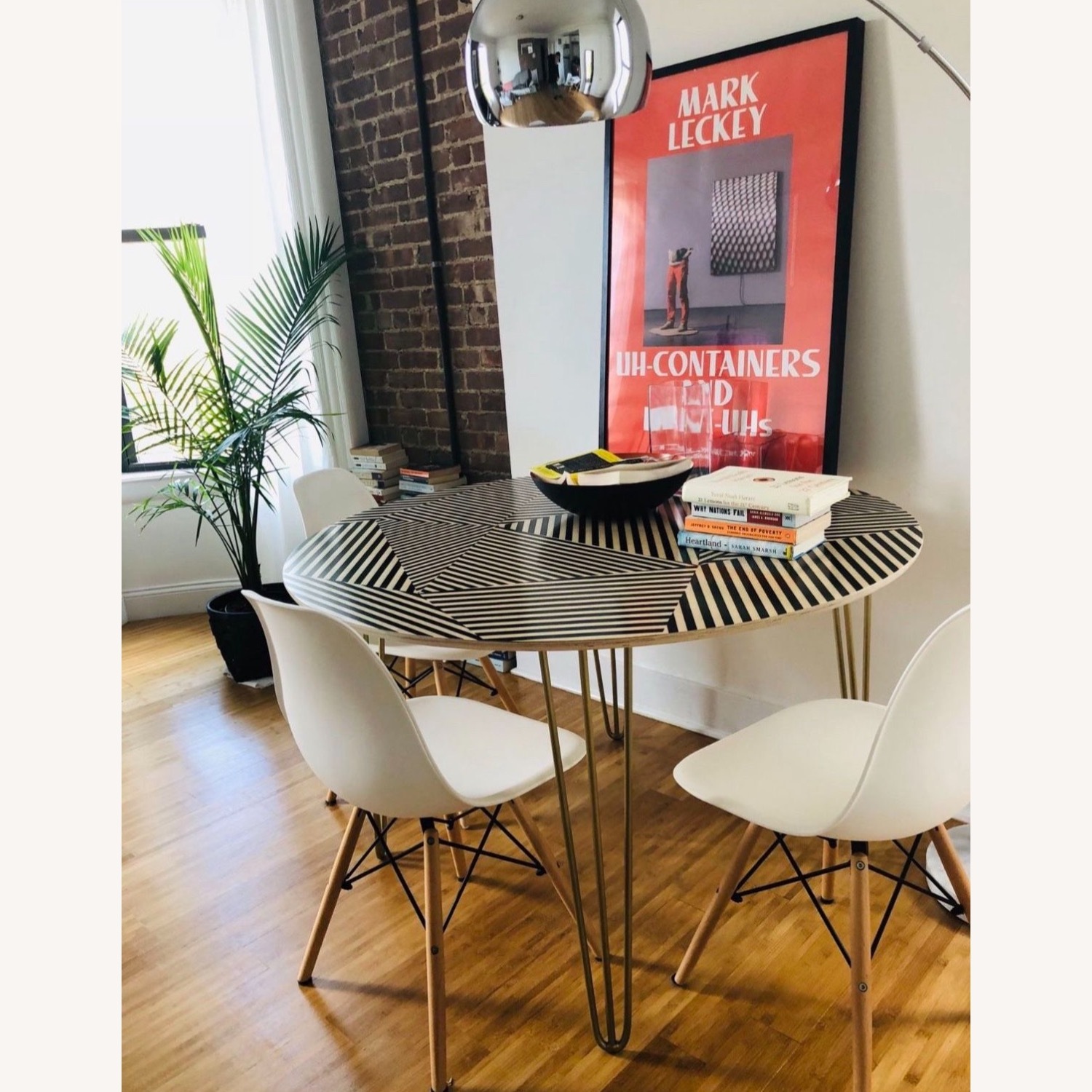 Chaderick Round Metal Base Dining Table - image-1