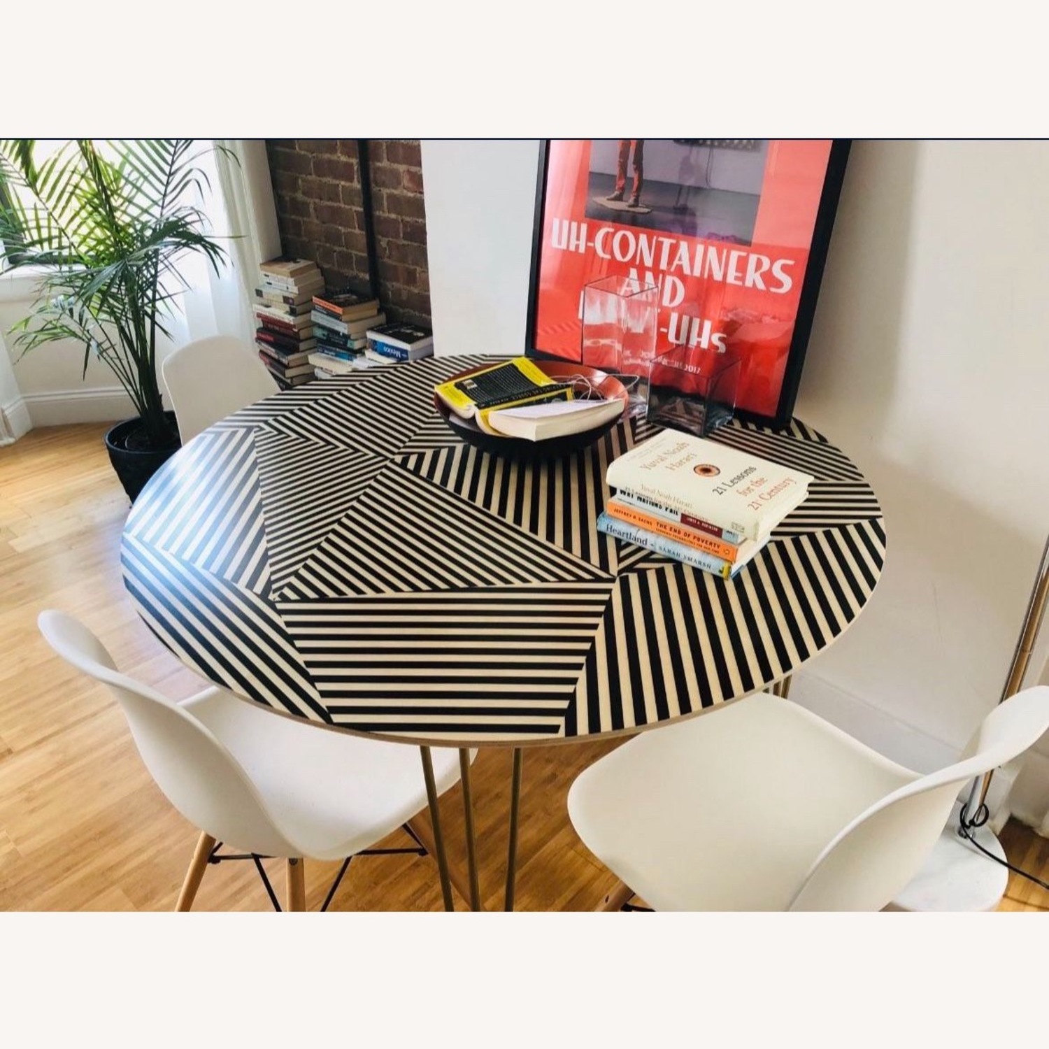 Chaderick Round Metal Base Dining Table - image-3