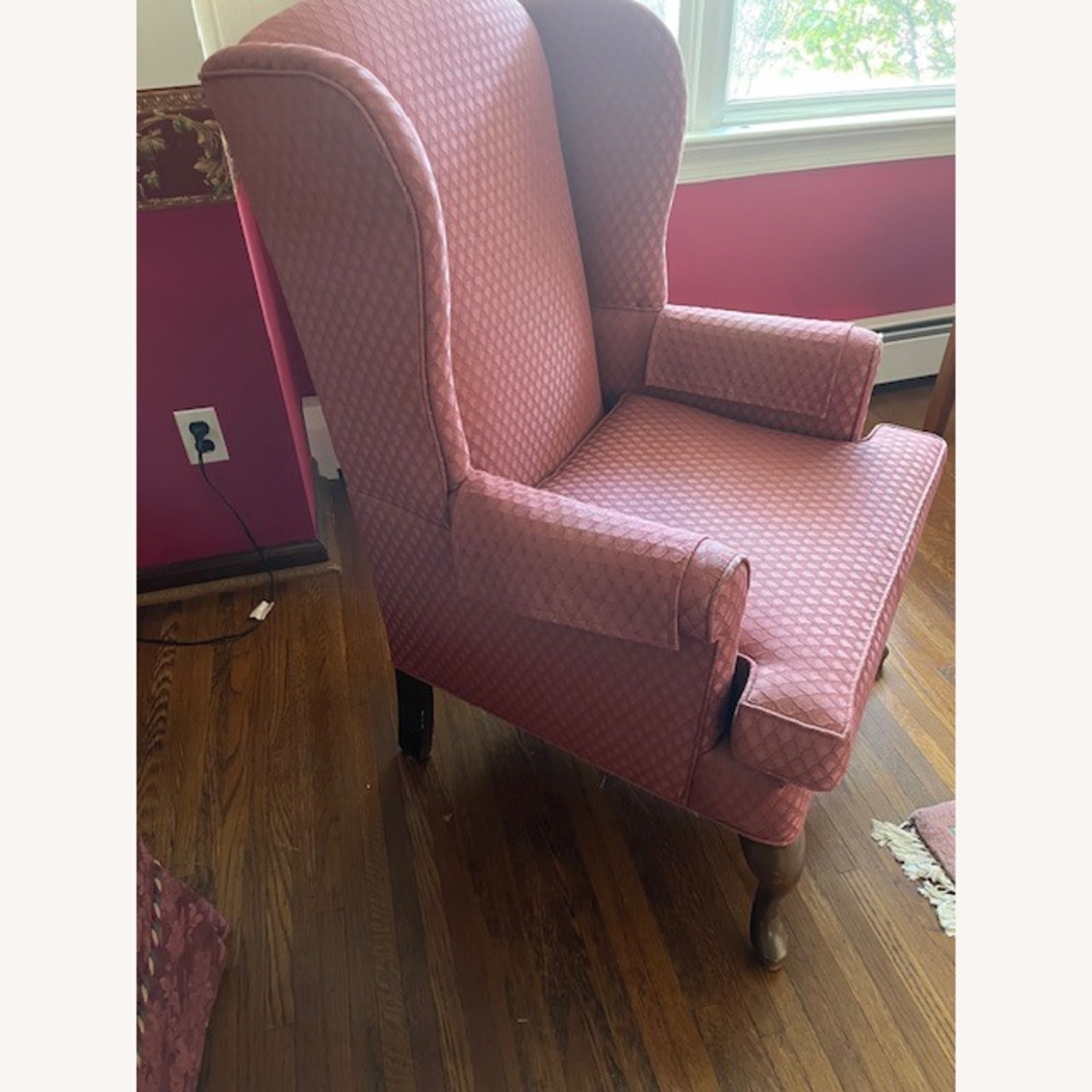 Pembrook Chair Corp. Pink Fabric Armchair - image-3