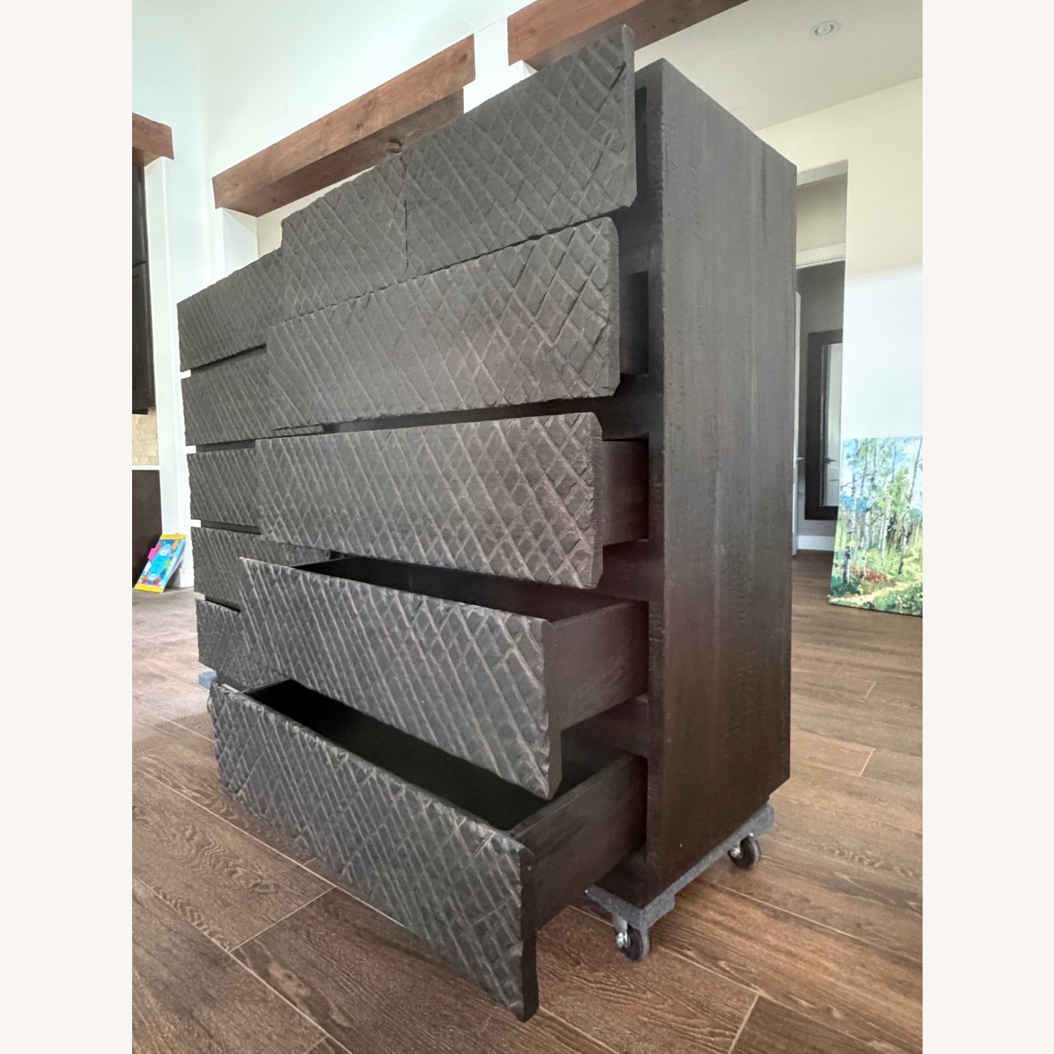 Restoration Hardware Richard Forwood Black Wood Dresser - AptDeco